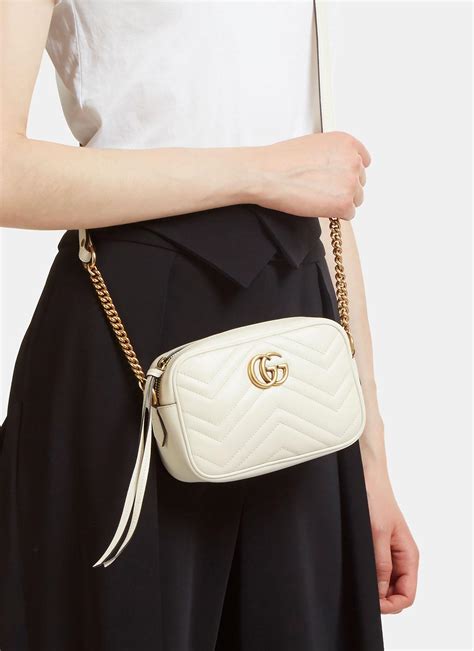 gucci micro gg marmont bag white